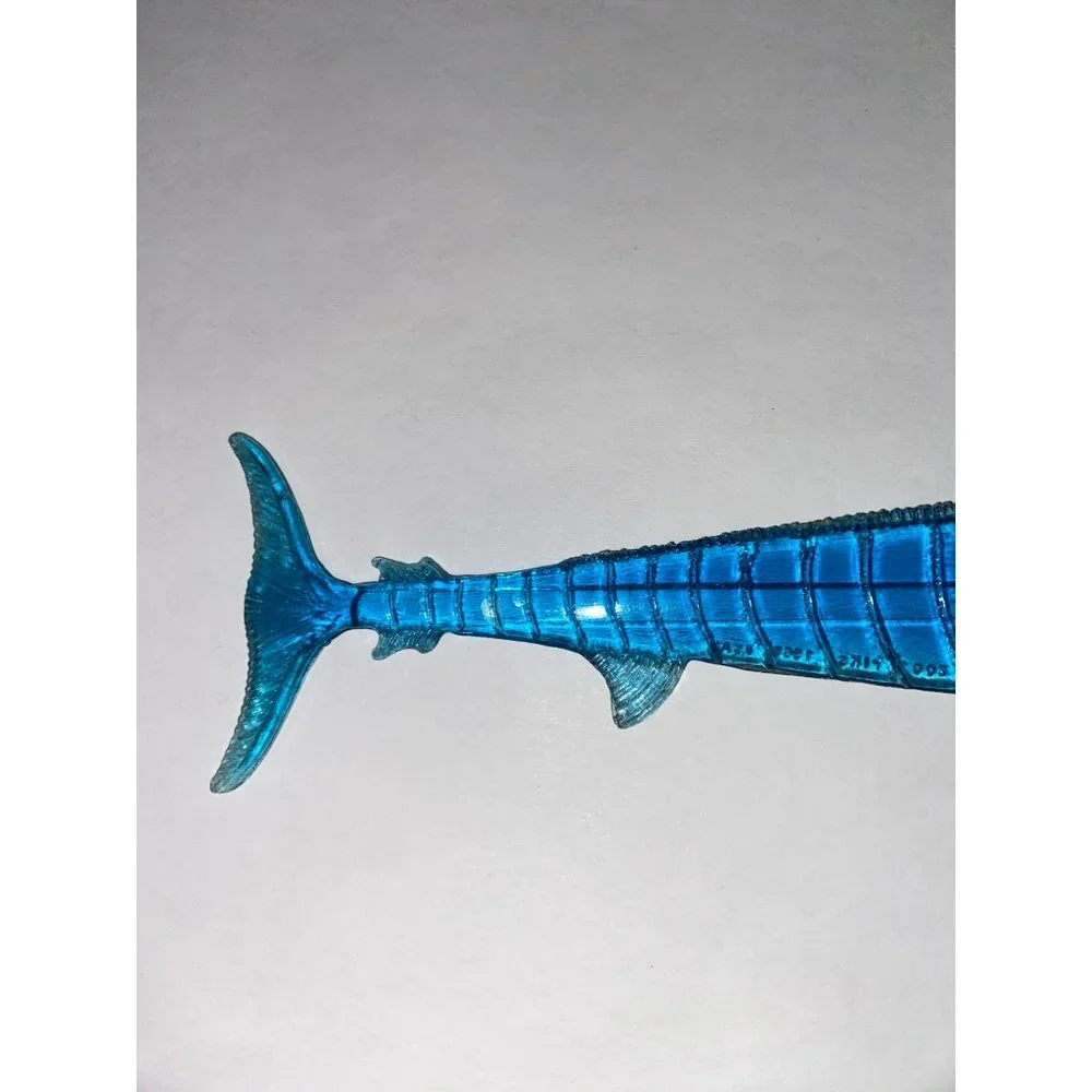 Vintage Blue Sword Fish 1965 Plastic Swizzle Stir‎ Stick